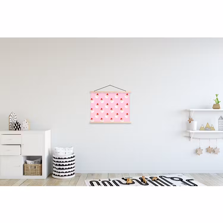 Schoolplaat - Kerstman - Kerst - Roze — 3