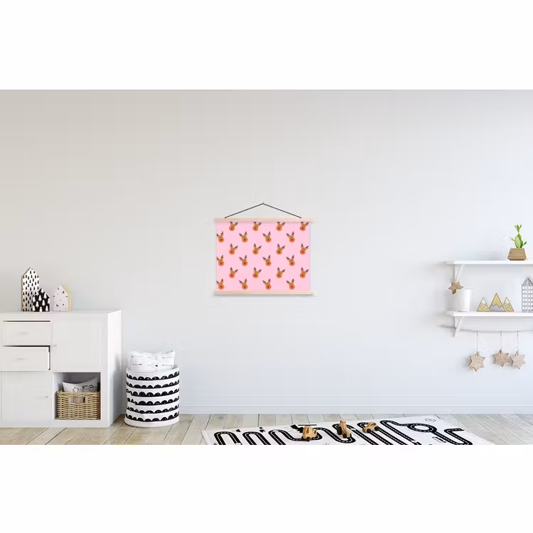 Schoolplaat - Rendieren - Kerst - Roze - Rood — 3