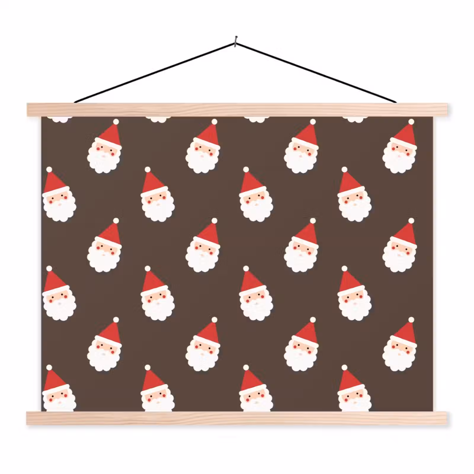 Schoolplaat - Kerstman - Kerst - Bruin — 1