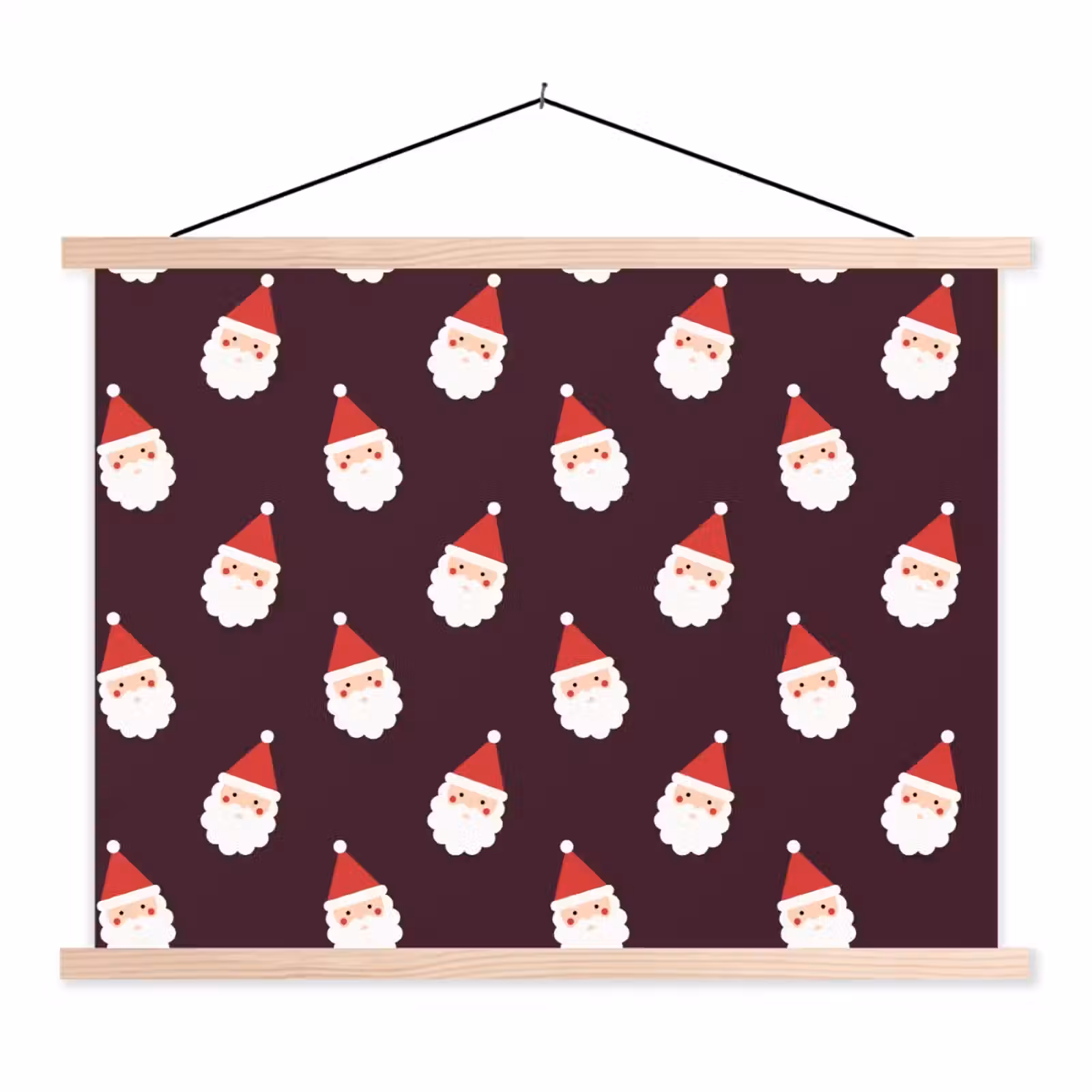 Schoolplaat - Kerstman - Kerst - Donker - Rood — 1
