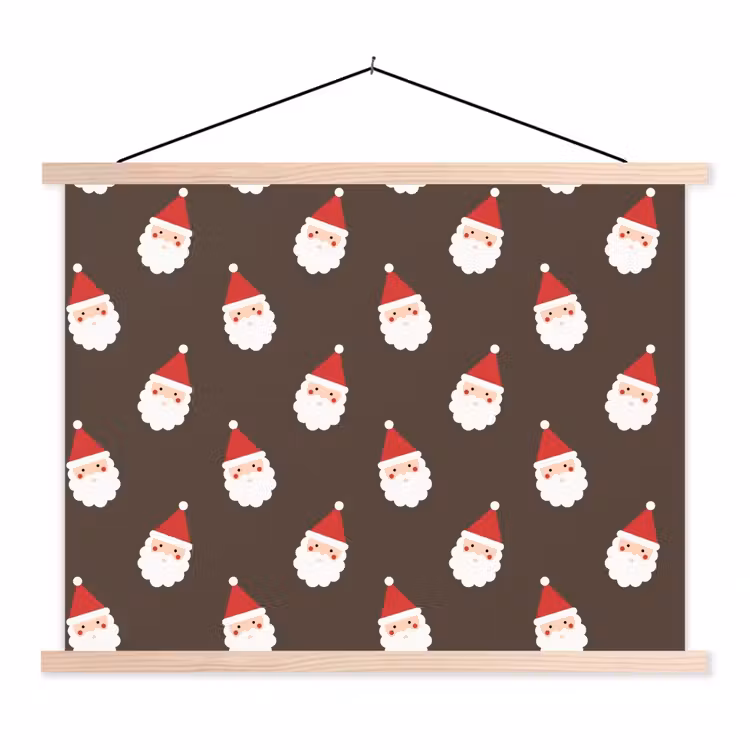 Schoolplaat - Kerstman - Kerst - Bruin — 1