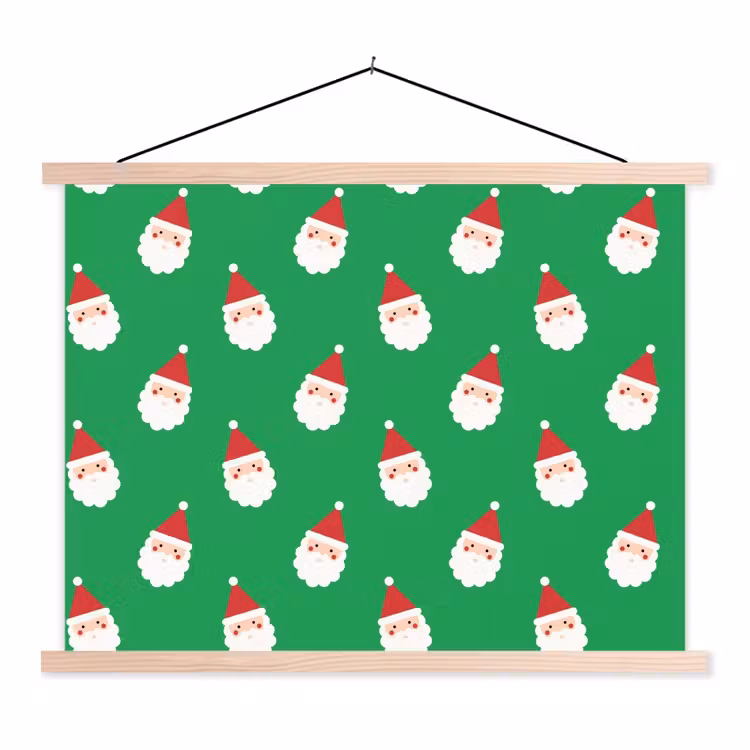 Schoolplaat - Kerstman - Kerst - Neon - Groen — 1
