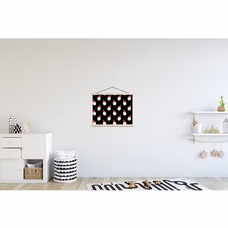Schoolplaat - Kerstman - Kerst - Zwart — 3