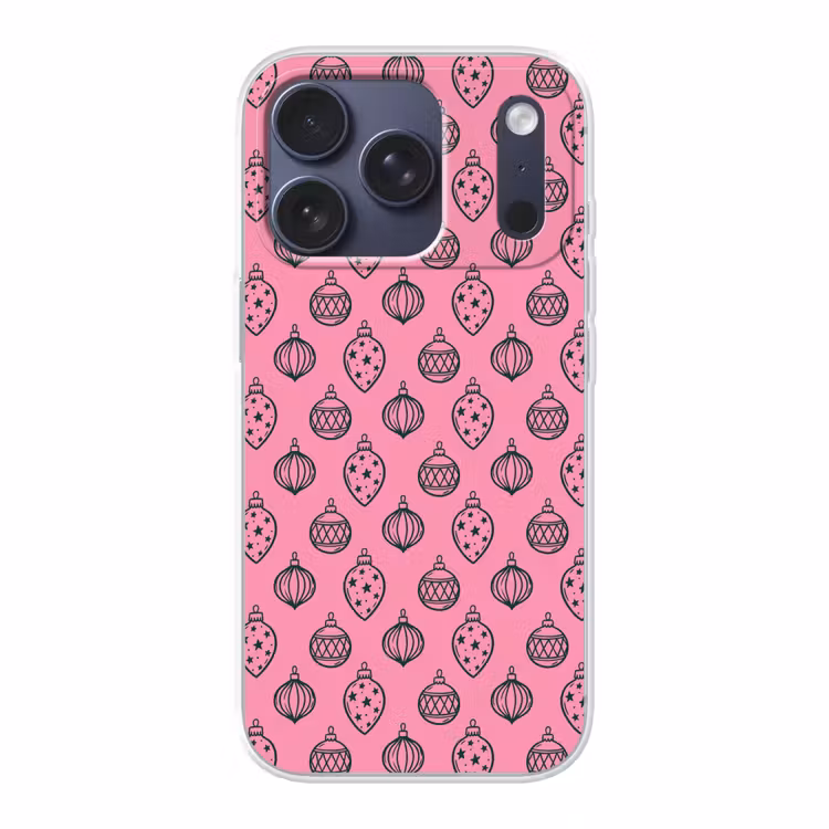 Telefoonhoesje - Kerstbal - Groen - Roze — 1