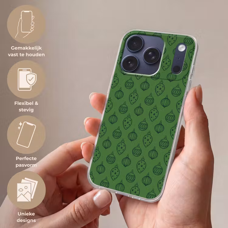 Telefoonhoesje - Kerstbal - Kerst - Groen — 4