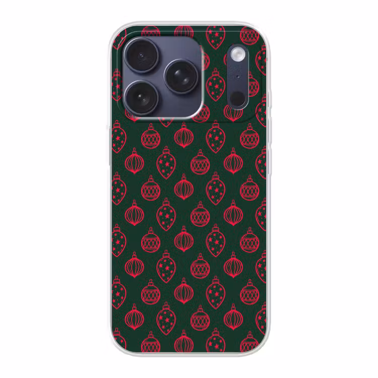 Telefoonhoesje - Kerstbal - Rood - Groen — 1