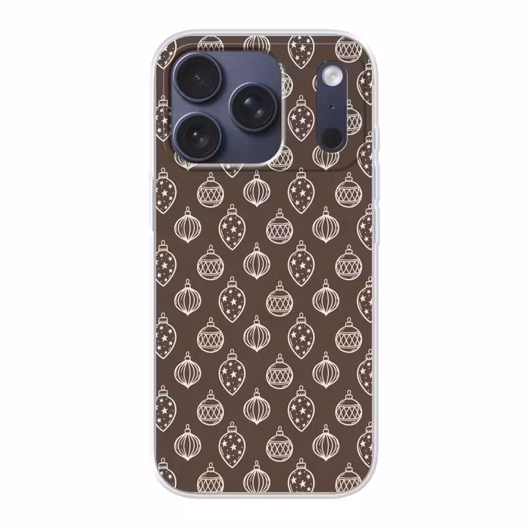 Telefoonhoesje - Kerstbal - Grijs - Crème — 1
