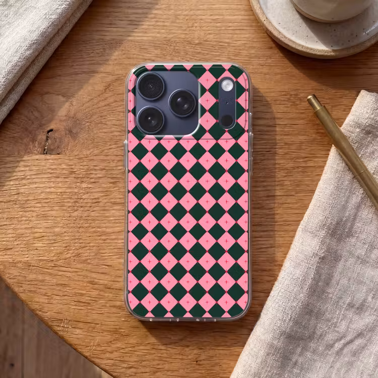 Telefoonhoesje - Ster - Roze - Groen - Kerst — 2