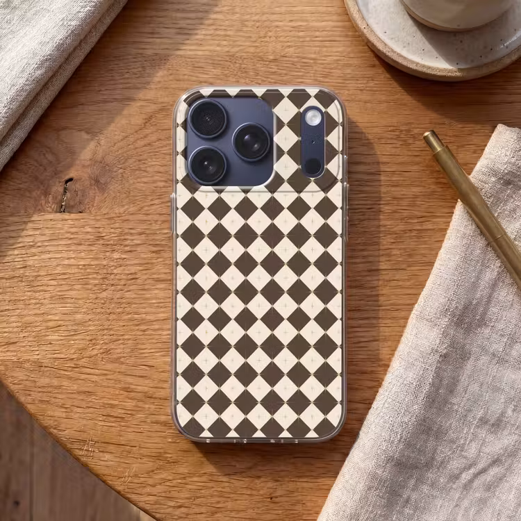 Telefoonhoesje - Ster - Bruin - Wit - Kerst — 2