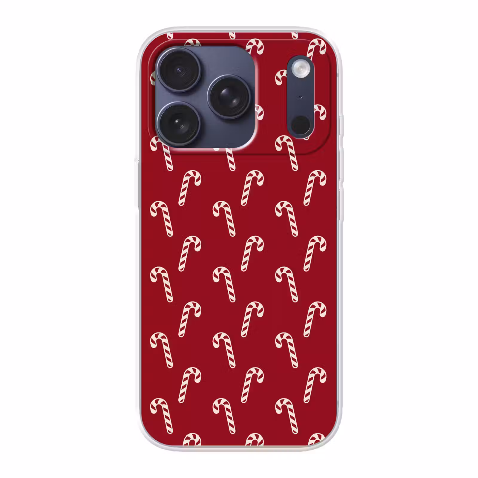 Telefoonhoesje - Kerst - Rood - Wit - Zuurstok — 1