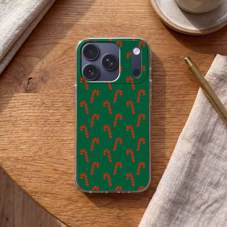 Telefoonhoesje - Kerst - Groen - Rood - Zuurstok — 2