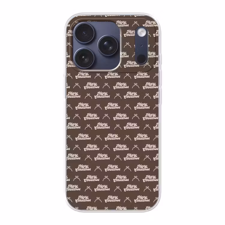 Telefoonhoesje - Tekst - Crème - Bruin - Strik — 1