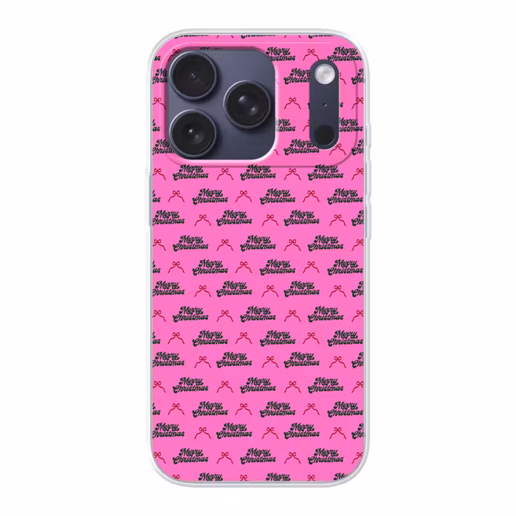 Telefoonhoesje - Tekst - Neon - Roze - Kerst — 1