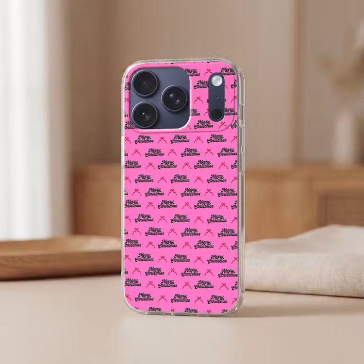Telefoonhoesje - Tekst - Neon - Roze - Kerst — 3