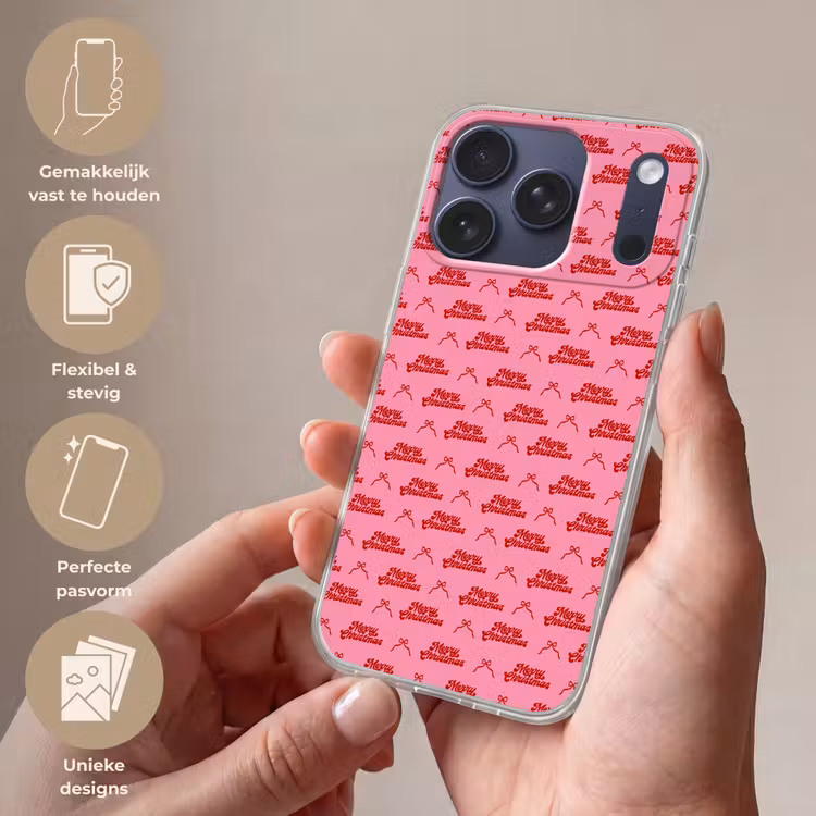 Telefoonhoesje - Tekst - Strik - Rood - Roze — 4