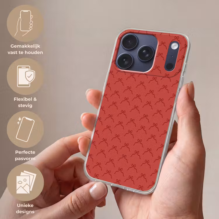 Telefoonhoesje - Strik - Rood - Kerst — 4