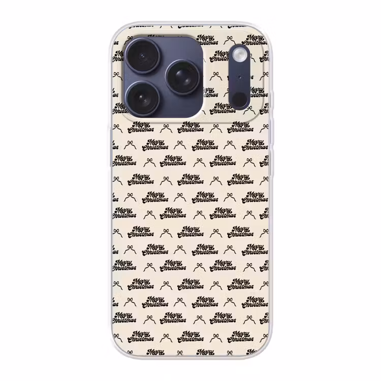 Telefoonhoesje - Tekst - Crème - Zwart - Kerst — 1