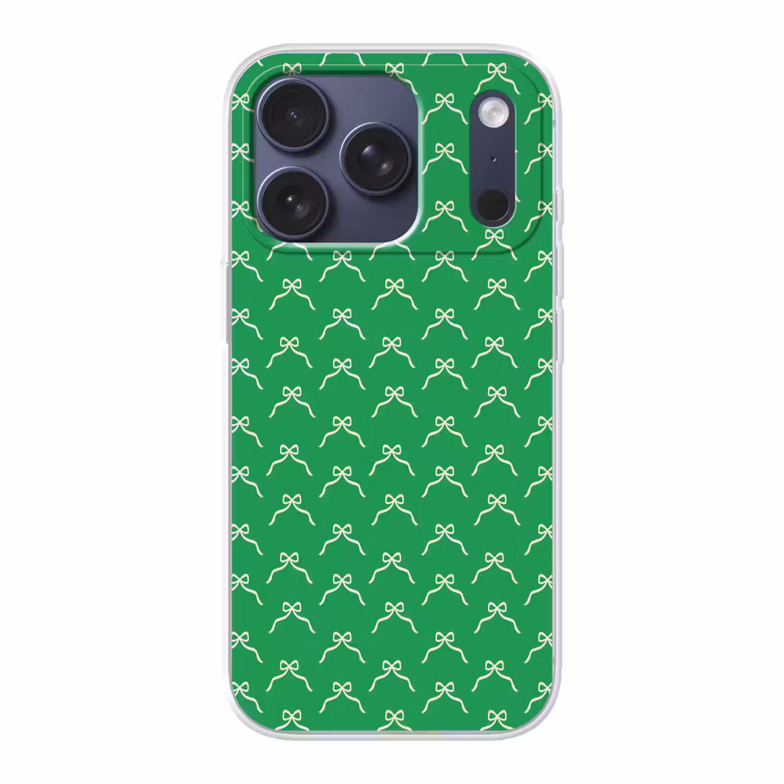 Telefoonhoesje - Strik - Kerst - Groen - Wit — 1