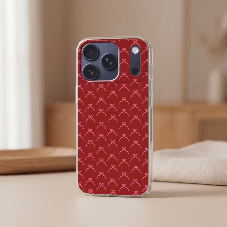 Telefoonhoesje - Strik - Kerst - Rood - Roze — 3