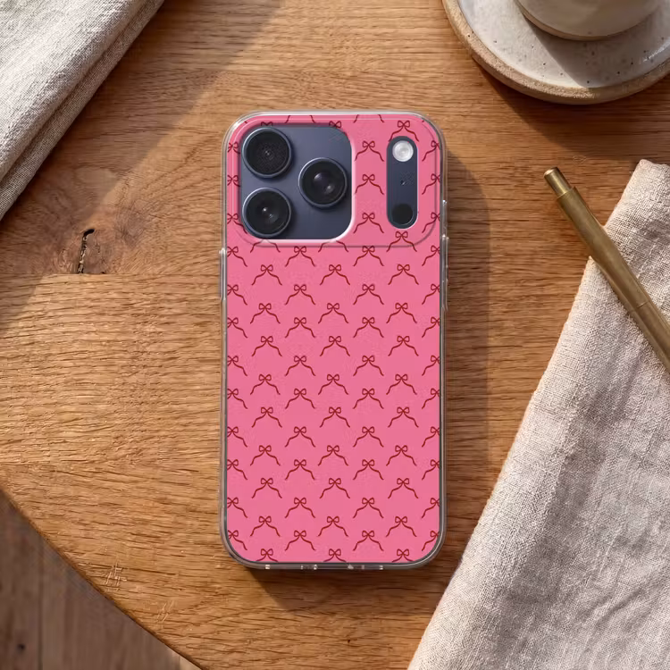Telefoonhoesje - Strik - Rood - Roze - Kerst — 2