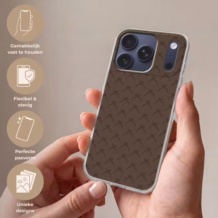 Telefoonhoesje - Bruin - Kerst - Strik — 4