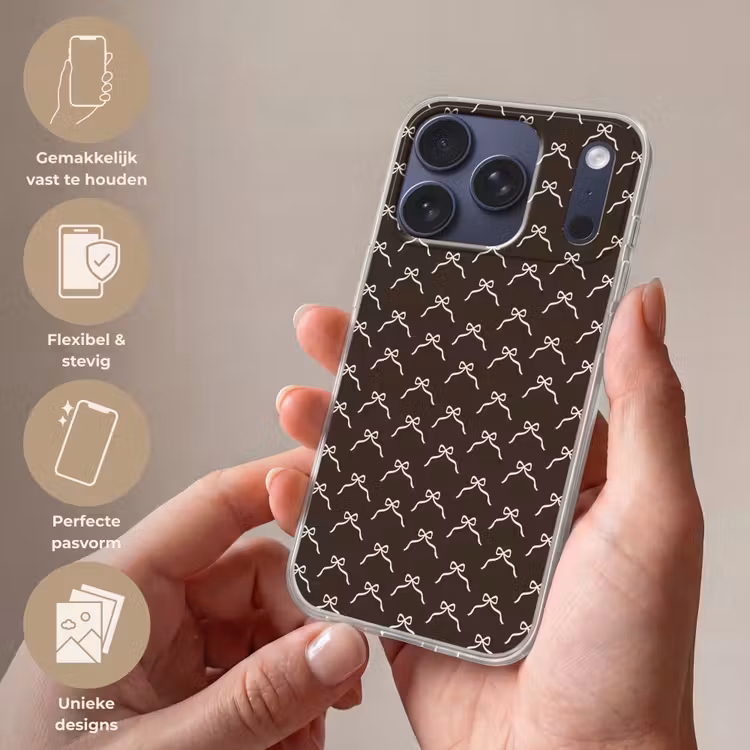 Telefoonhoesje - Bruin - Strik - Kerst — 4
