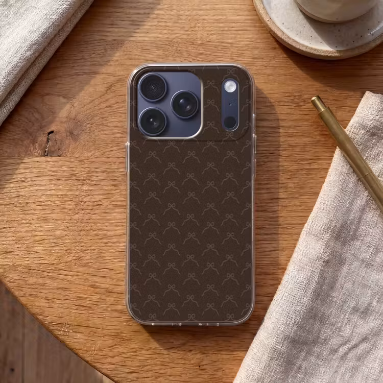 Telefoonhoesje - Kerst - Bruin - Strik — 2