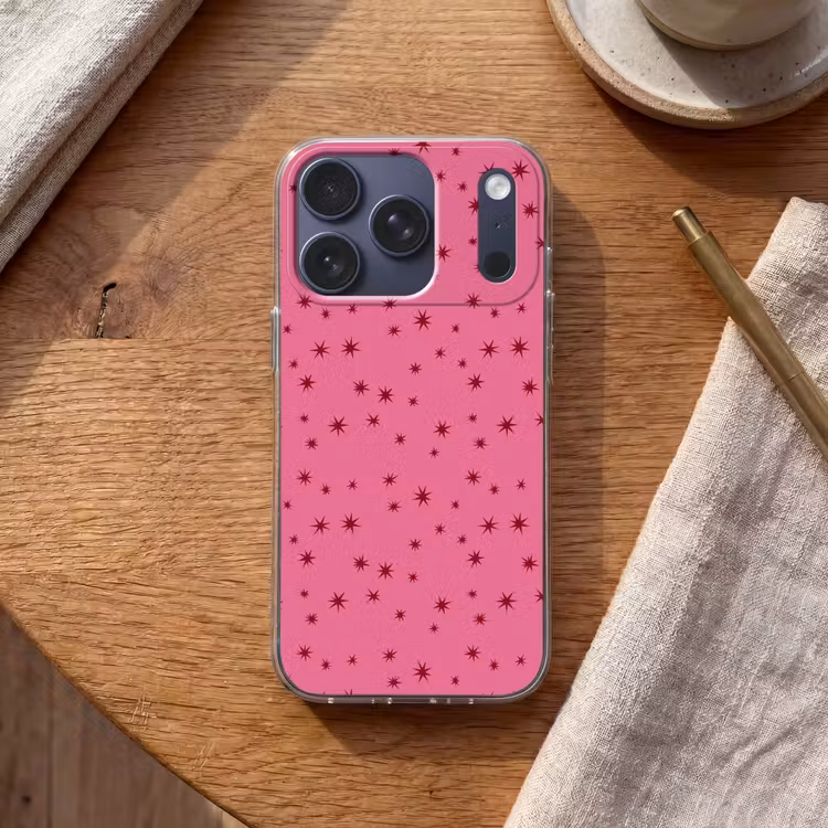 Telefoonhoesje - Kerst - Ster - Rood - Roze — 2