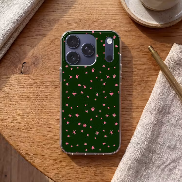 Telefoonhoesje - Ster - Roze - Groen - Kerst — 2