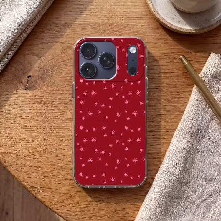 Telefoonhoesje - Ster - Roze - Kerst - Rood — 2