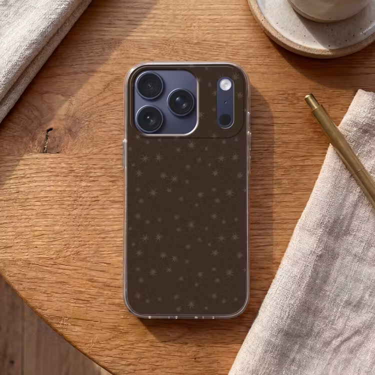 Telefoonhoesje - Bruin - Sterren - Kerst — 2