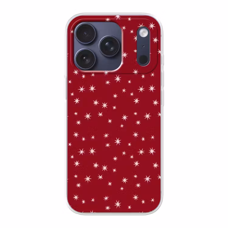Telefoonhoesje - Rood - Wit - Kerst - Ster — 1