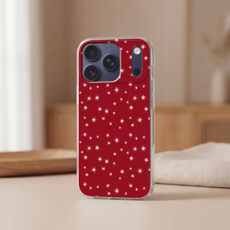 Telefoonhoesje - Rood - Wit - Kerst - Ster — 3