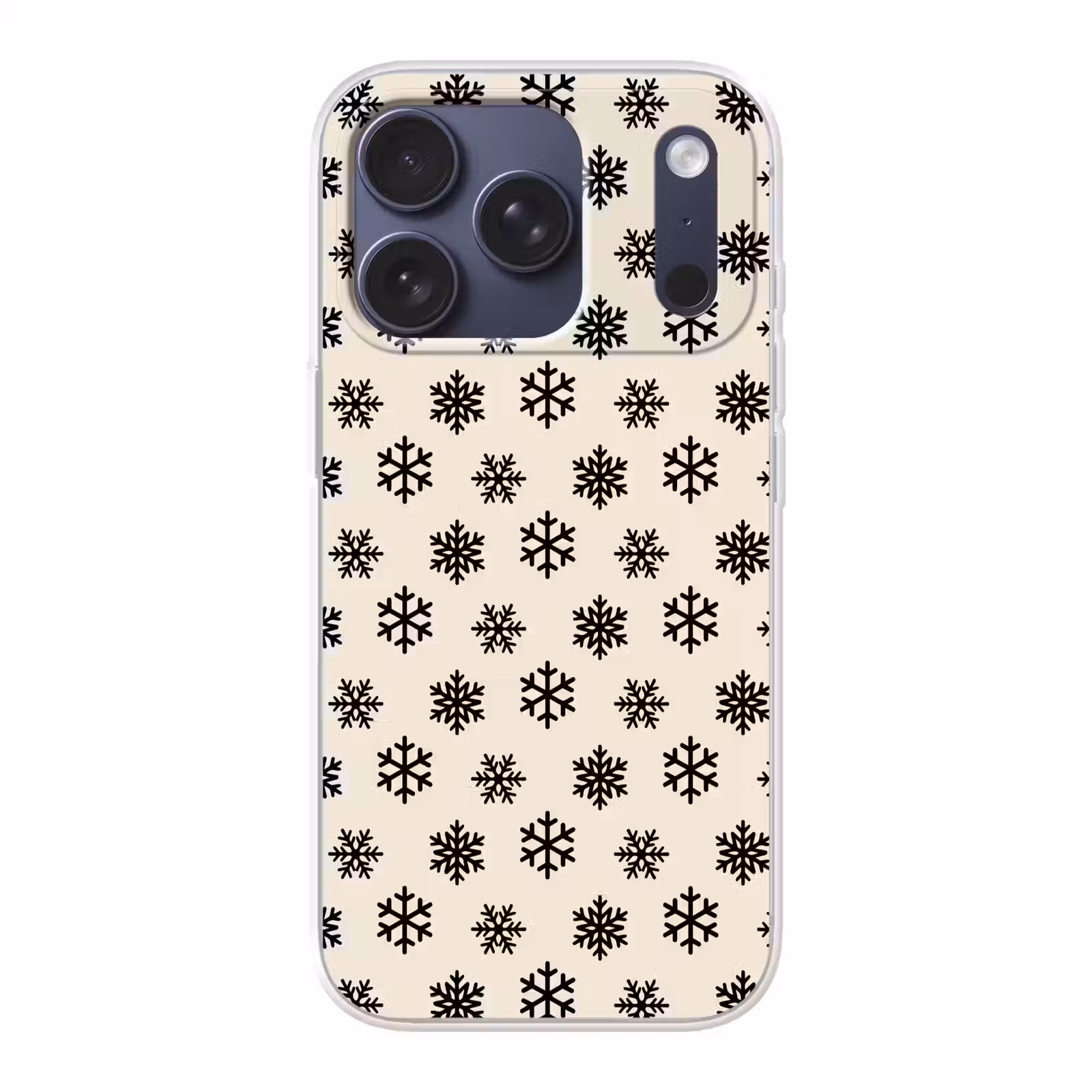 Telefoonhoesje - Sneeuwvlok - Crème - Wit — 1
