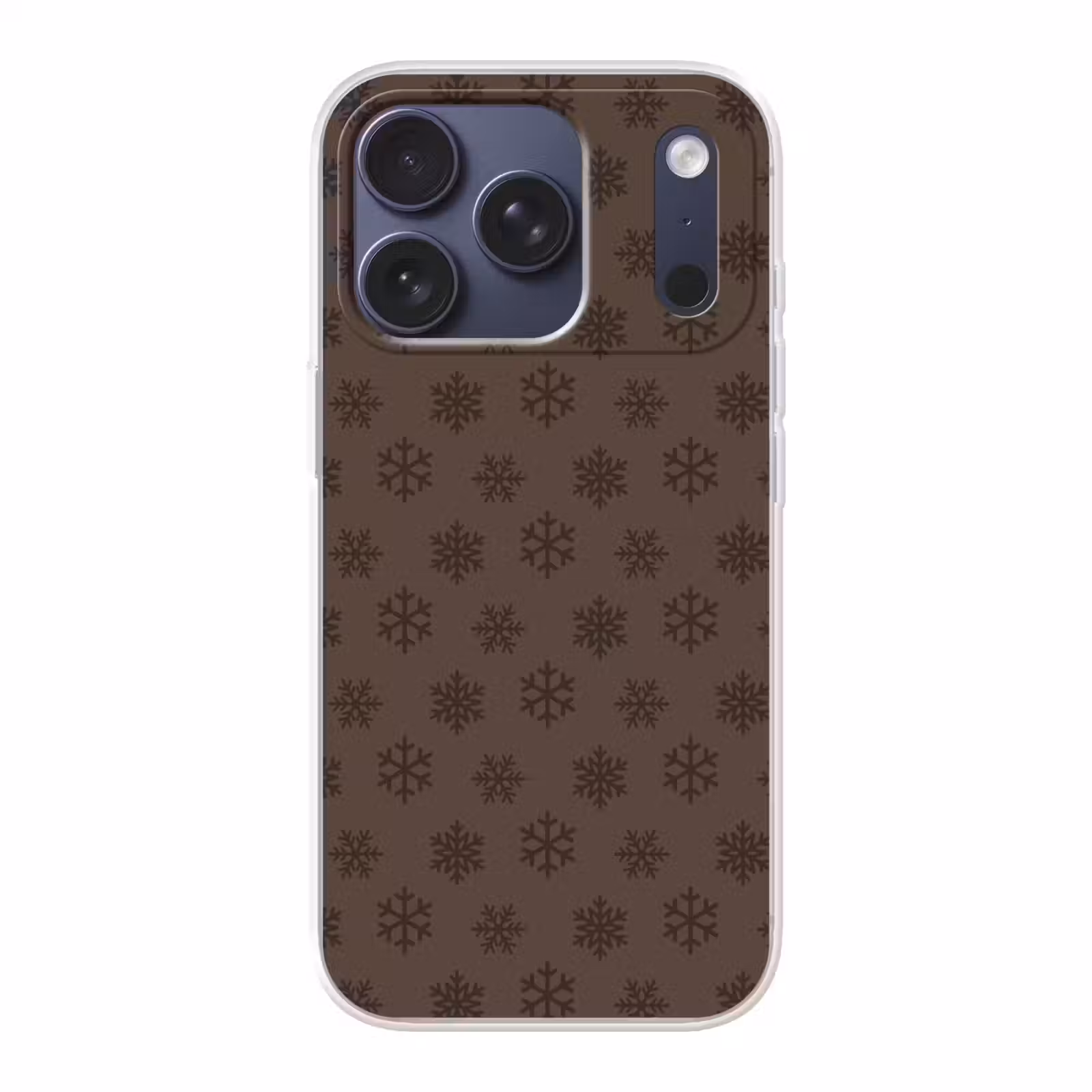 Telefoonhoesje - Sneeuwvlok - Kerst - Bruin — 1