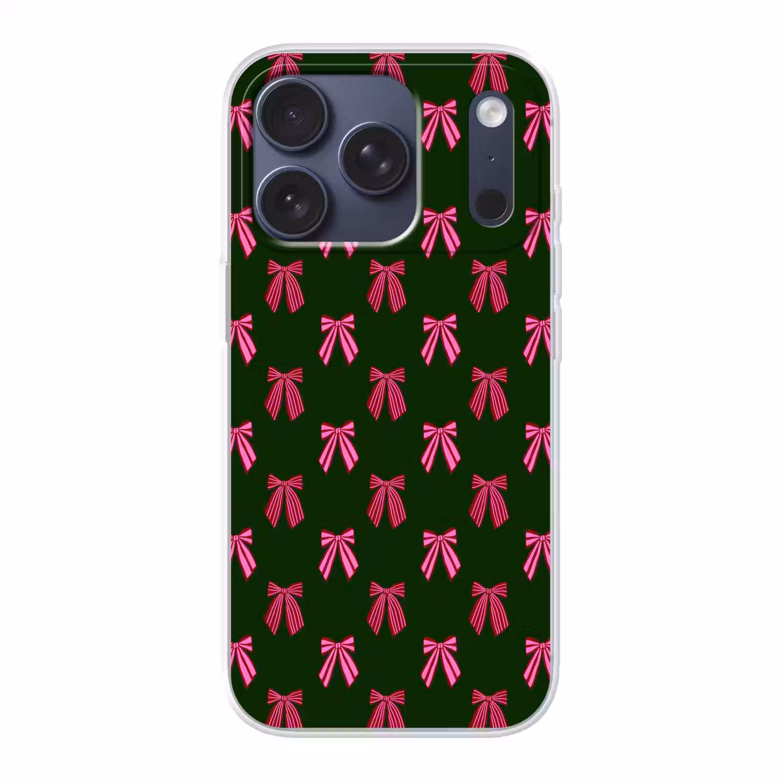 Telefoonhoesje - Strikken - Kerst - Roze - Groen — 1