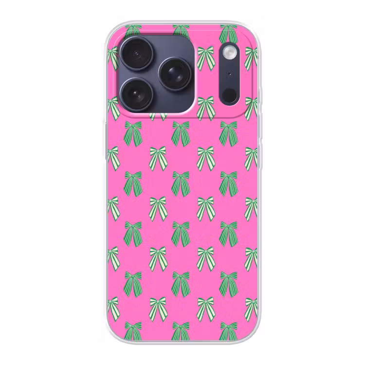 Telefoonhoesje - Strikken - Kerst - Neon - Roze - Groen — 1