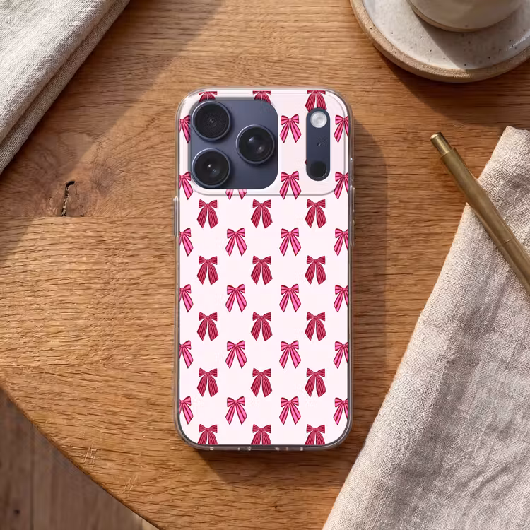 Telefoonhoesje - Strikken - Kerst - Roze — 2