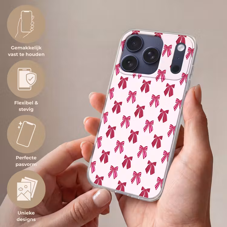 Telefoonhoesje - Strikken - Kerst - Roze — 4