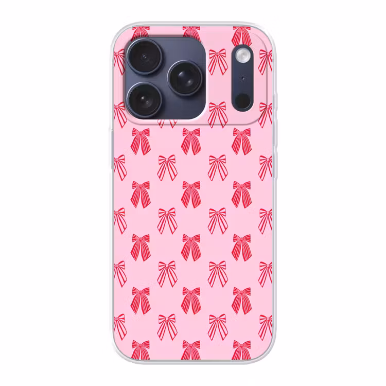 Telefoonhoesje - Strikken - Kerstmis - Roze - Rood — 1
