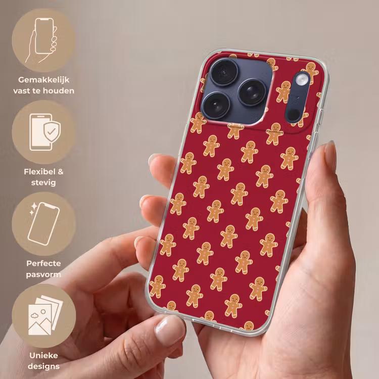 Telefoonhoesje - Peperkoek - Kerst - Rood — 4
