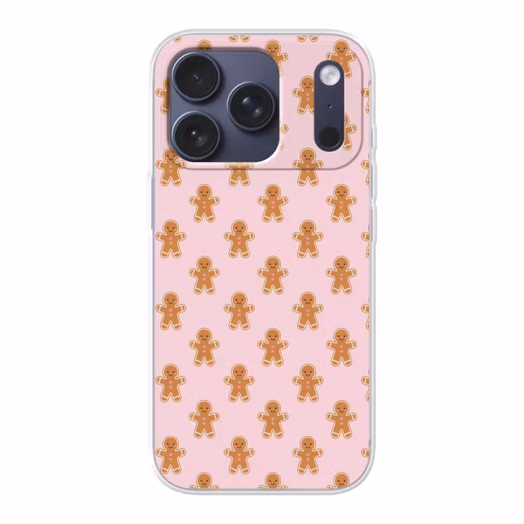 Telefoonhoesje - Peperkoek - Kerst - Roze — 1