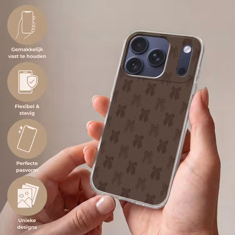 Telefoonhoesje - Strikken - Kerst - Bruin — 4