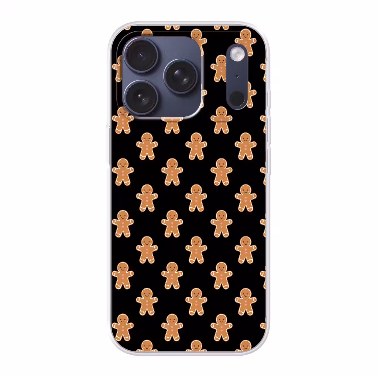 Telefoonhoesje - Peperkoek - Kerst - Zwart — 1