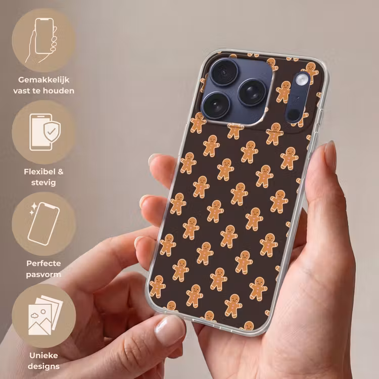 Telefoonhoesje - Peperkoek - Bruin - Kerst — 4