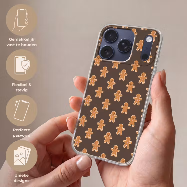Telefoonhoesje - Peperkoek - Kerst - Bruin — 4