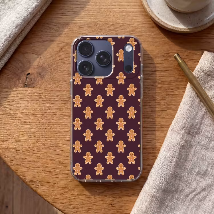 Telefoonhoesje - Peperkoek - Kerst - Burgundy — 2