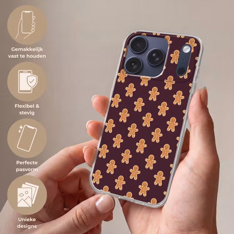 Telefoonhoesje - Peperkoek - Kerst - Burgundy — 4