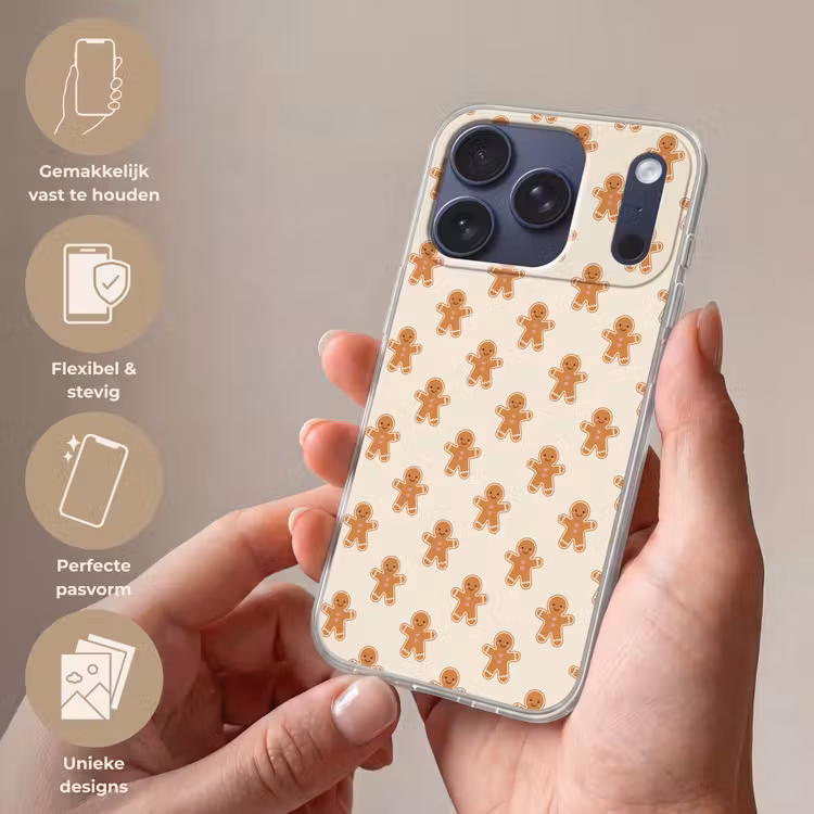 Telefoonhoesje - Peperkoek - Kerst - Crème — 4