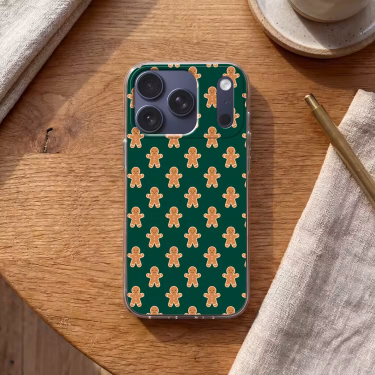 Telefoonhoesje - Peperkoek - Kerst - Groen — 2